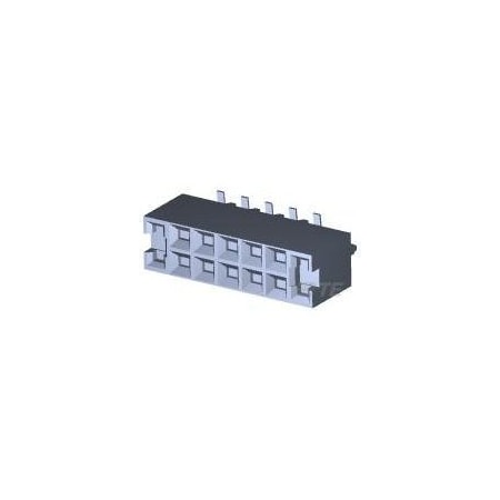 Te Connectivity Board Connector, 10 Contact(S), 2 Row(S), Female, Straight, 0.1 Inch Pitch, Surface Mount Terminal,  147102-5